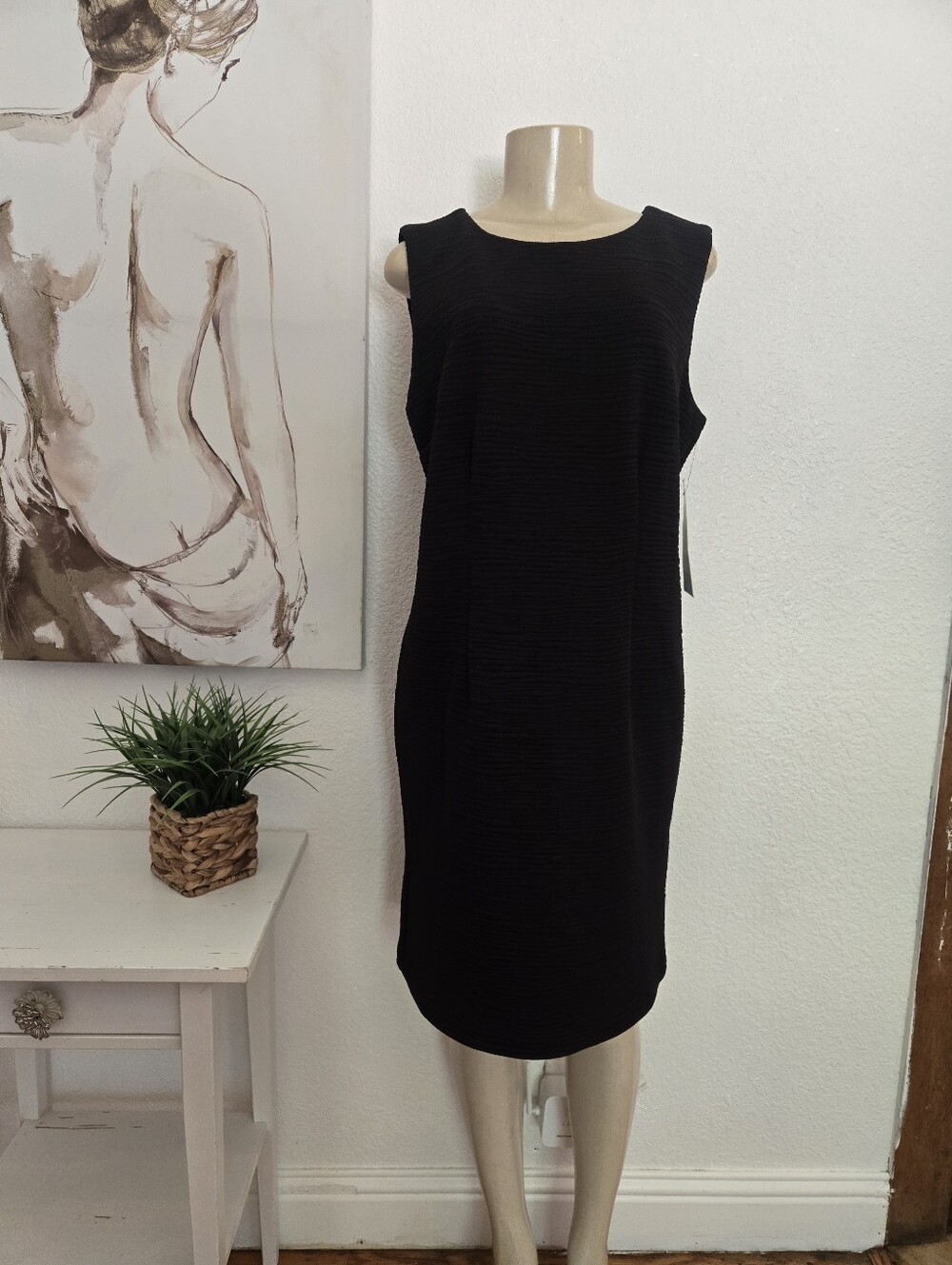 NWT Mario Serrani Italy Black Dress Large